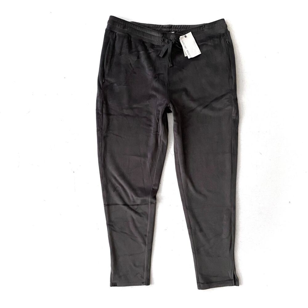 Barefoot Dreams Nwt LuxeChic Plush Velvet Carbon Hidden Zipper Skinny Pants XL